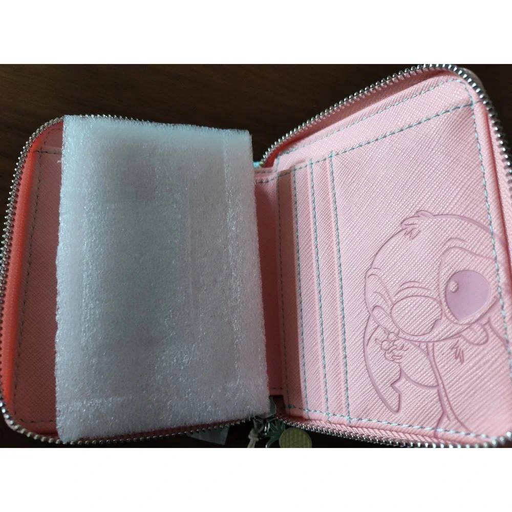 Disney Loungefly Lilo & Stitch Tie Dye Pastel Small Zip Wallet Pineapple Charm